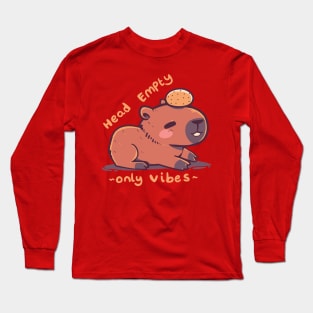 Head Empty Capybara Long Sleeve T-Shirt